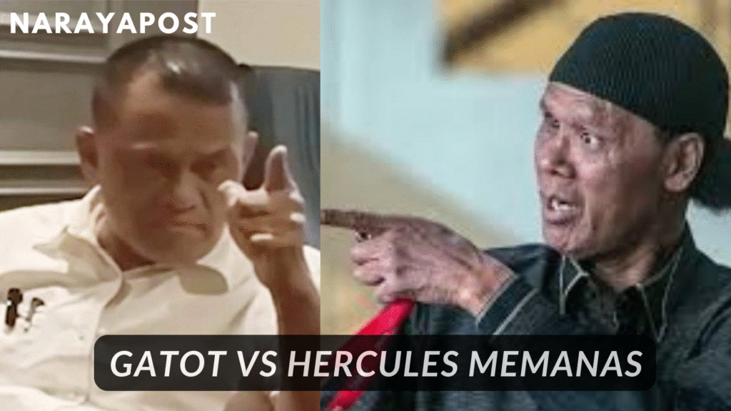 Gatot Nurmantyo dan Hercules Rosario Marshal saling tunjuk dalam polemik yang memanas, ilustrasi berita NarayaPost