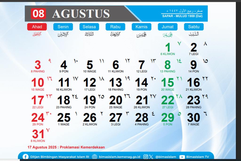 Cuti Bersama 18 Agustus 2025