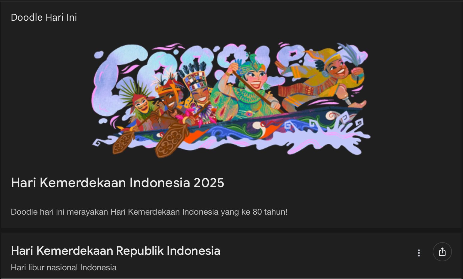 Google Doodle Tampilkan Bocah Aura Farming Pacu Jalur pada HUT RI ke-80