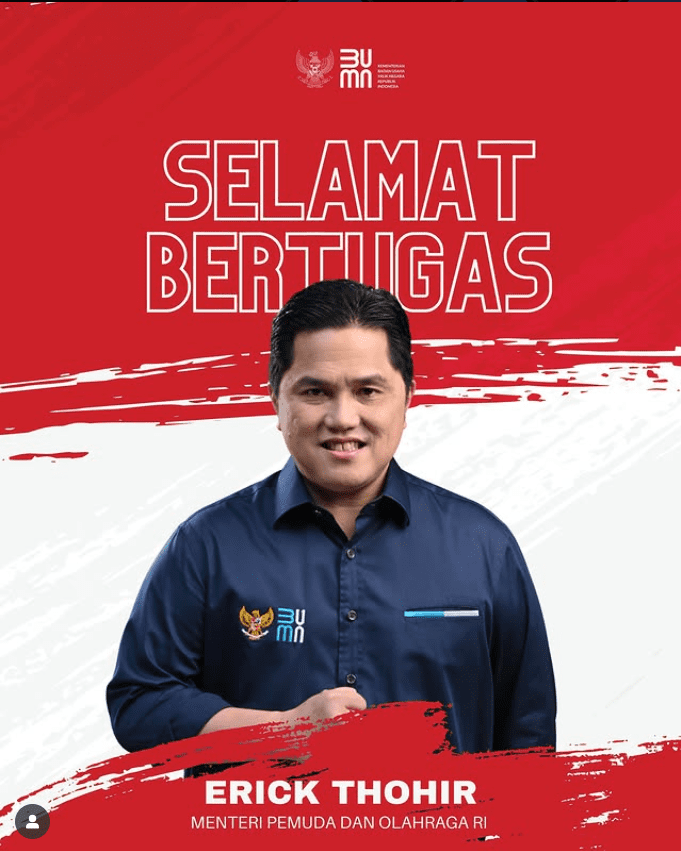 Menpora Baru Itu Bernama Erick Thohir