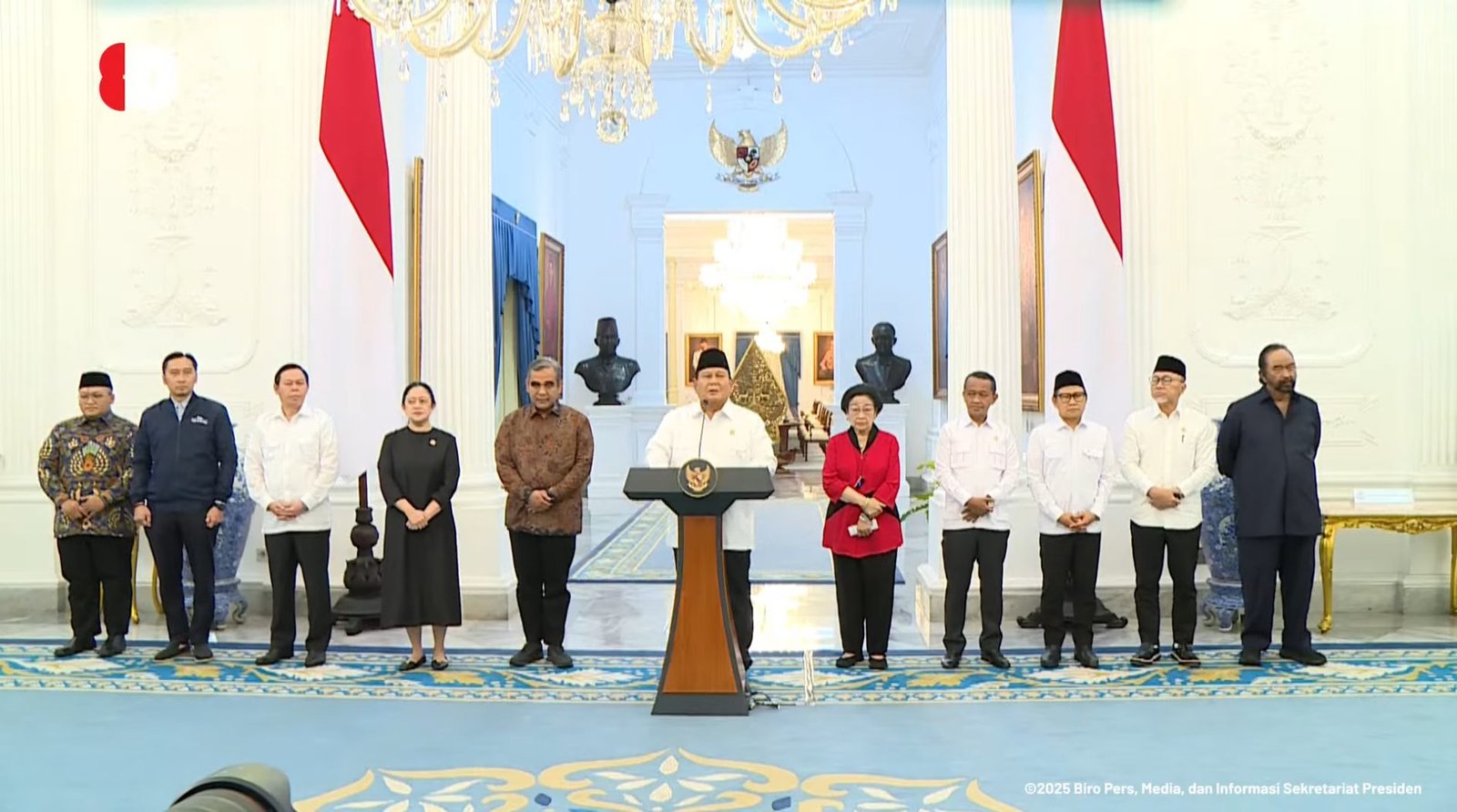 Pernyataan Presiden Bersama Ketum Parpol Respon Soal Demo