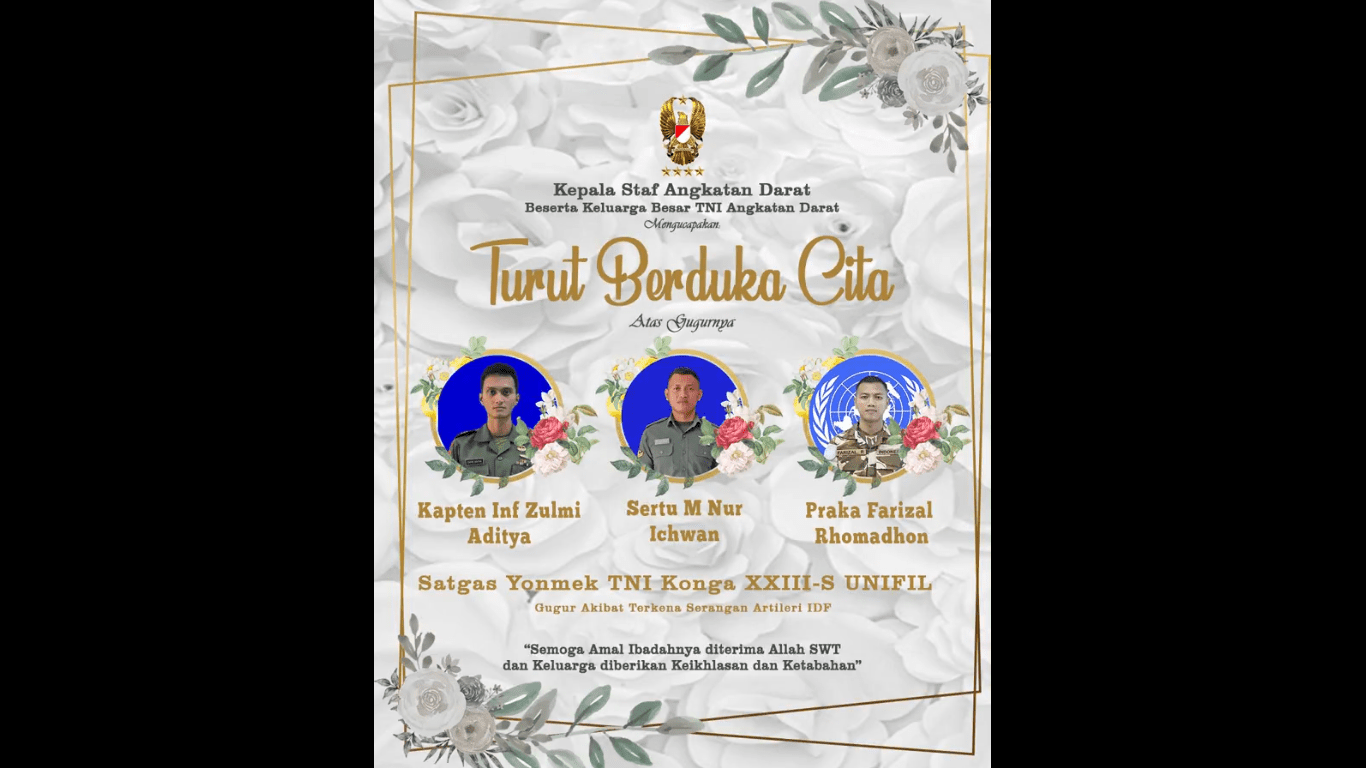 Santunan Ahli Waris Anggota UNIFIL Gugur, PBB Kasih Rp1,2 M