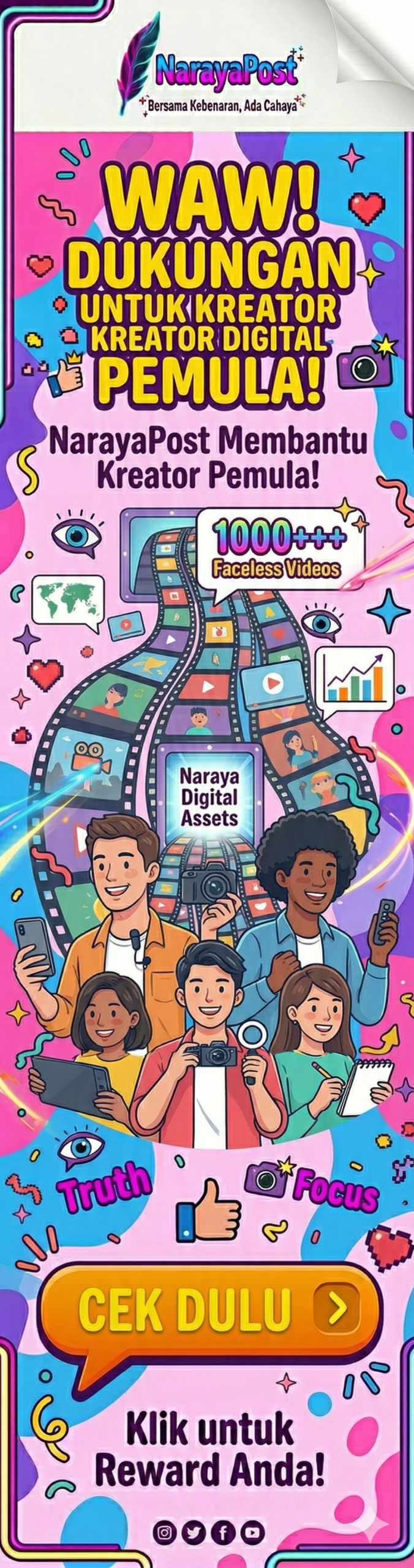 Banner Promosi NarayaPost - Dukungan Kreator Digital Pemula